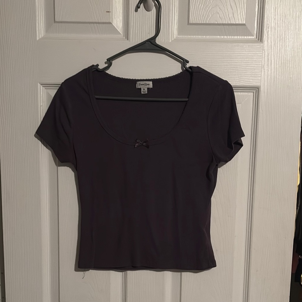 Women's Gray Scoopneck